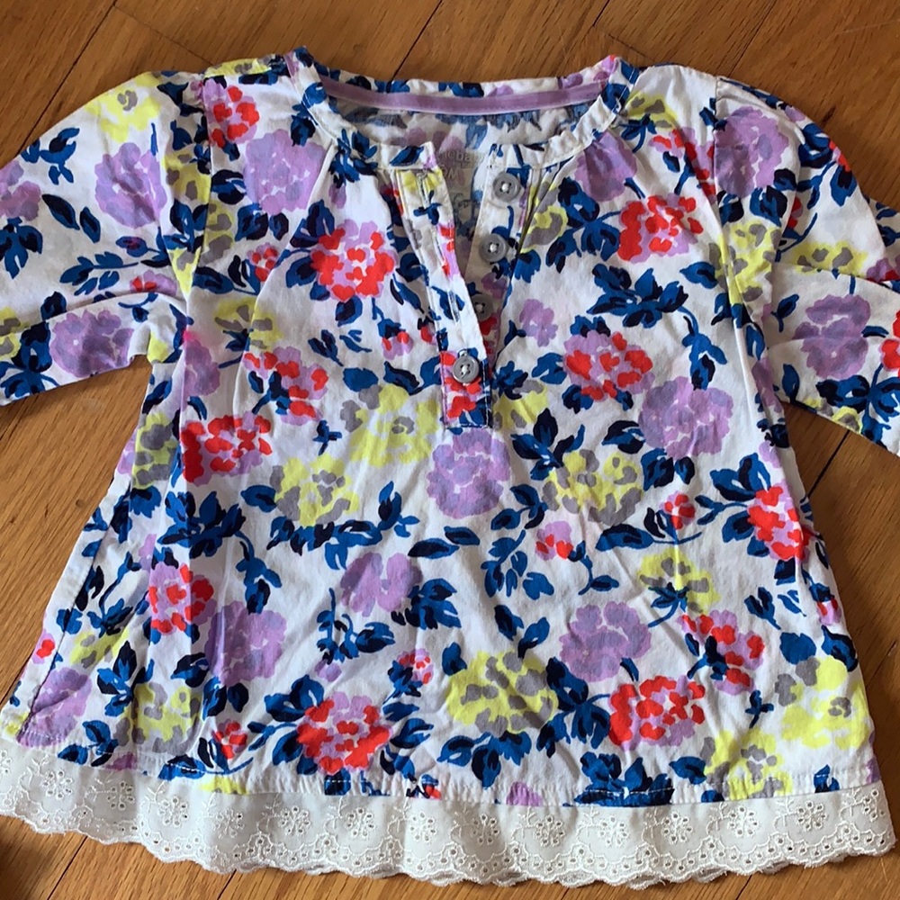 Floral light cotton 9mo blouse